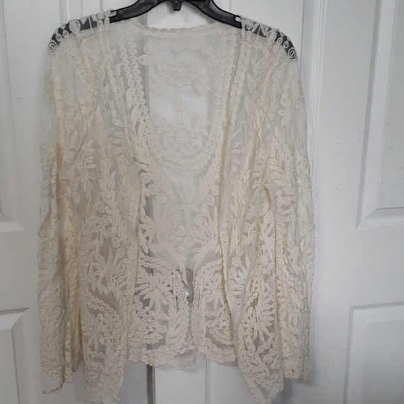 Women's girls lace vest cardigan size Medium new - Picture 2 of 6